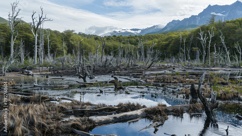 The forest devastated by beavers in Ushuaia Argentina