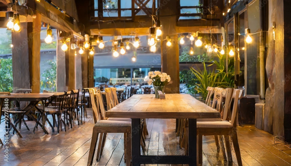 Fototapeta premium Ambiance & Elegance: The Outdoor Dining Experience