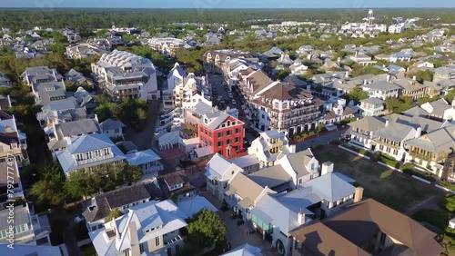 An incredible drone video flying over Barrett Square in Rosemary Beach Florida! photo