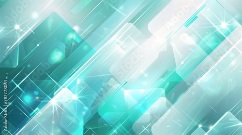 Modern background with white and turquoise transparent rectangles