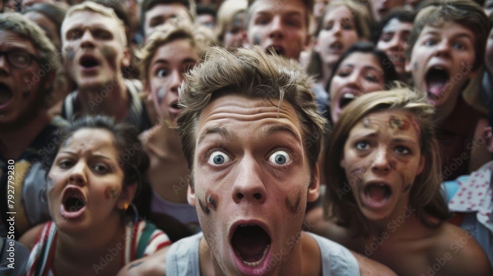 The psychology of fear and how it can spread rapidly within a crowd leading to irrational and potentially dangerous behavior. . The psychology of fear and how it can spread rapidly within a crowd leading to irrational and potentially dangerous behavior. .