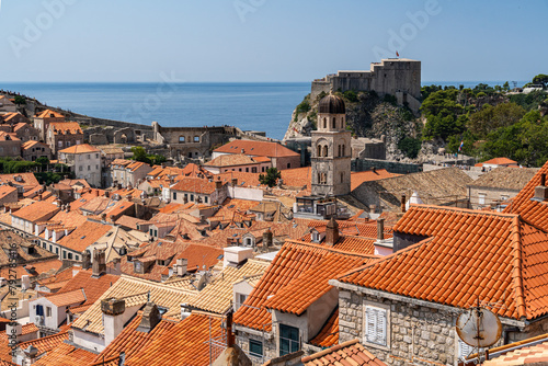 A View of Dubrovnik City With a Fort Lovrijenac in the Background, Croatia photo