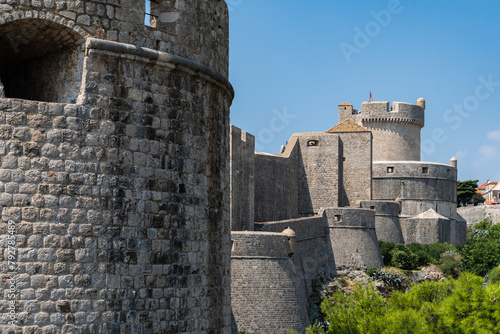Majestic Dubrovnik walls, Unesco World Heritage Site, Croatia