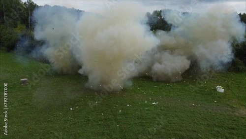 Fridge blown up by explosives photo