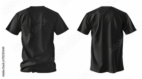 As a design template, black T-shirts were used on white backgrounds