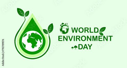 world environment day and the green world of environmentally friendly cities Help save the world concept The concept of protecting the world's environment Vector illustration