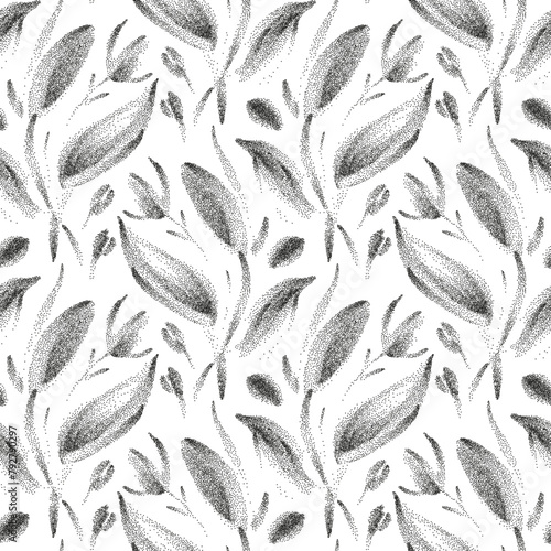 Black and white seamless pattern with arabesques  in a retro style. Vector