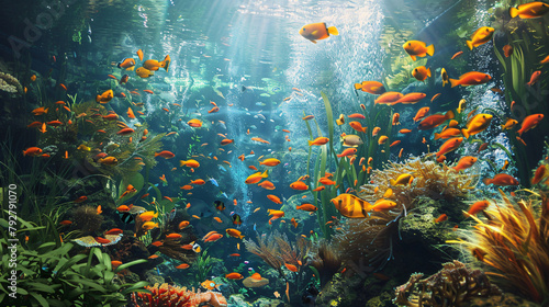 Underwater world fish Aquarium ..