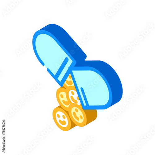 antidepressants medicines pharmacy isometric icon vector. antidepressants medicines pharmacy sign. isolated symbol illustration