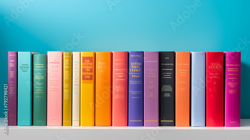 Books background, ideal for educational or literary themes photo