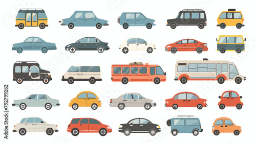 City cars and vehicles transport. Transportation icon