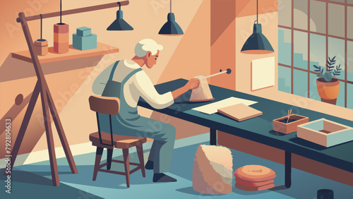 The gentle rustling of wool against wood fills the air in the artists studio as they patiently work to create a masterpiece. With their keen eye