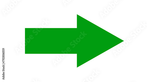Green one arrow icon, Green color arrow indicator Symbol
 photo