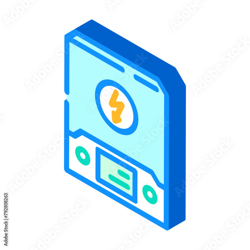 inverter solar panel isometric icon vector. inverter solar panel sign. isolated symbol illustration