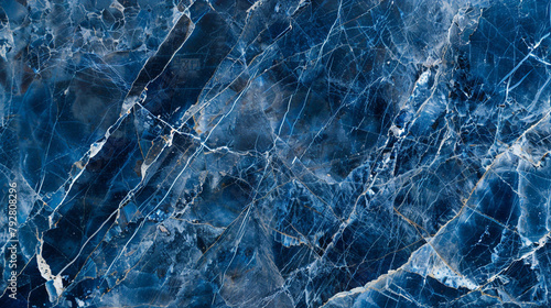 Sapphire blue marble texture with deep blue and white veins, evoking the clarity and depth of a gemstone