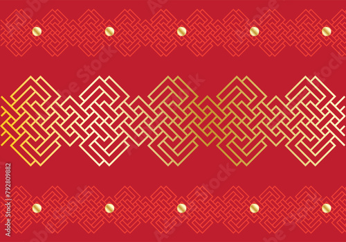 Buryad Mongolian ornament vector wallpaper	
