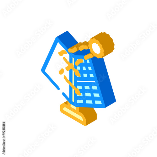 reflectors solar panel isometric icon vector. reflectors solar panel sign. isolated symbol illustration