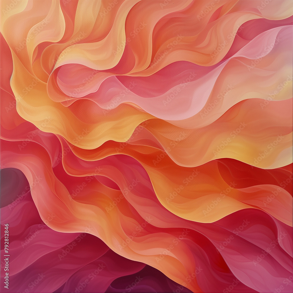 Obraz premium Bright summer overlay background AI generated pattern waves