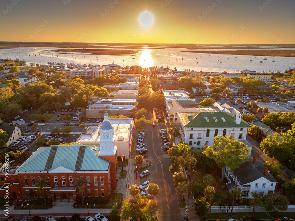 Fernandina Beach, Florida, USA Downtown Cityscape