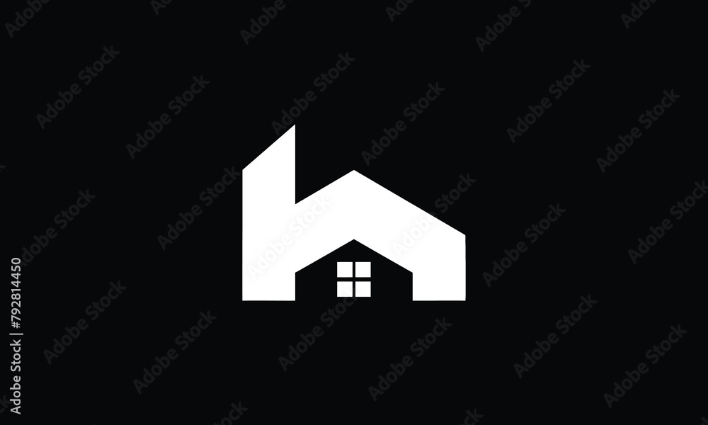 H real estate logo vector