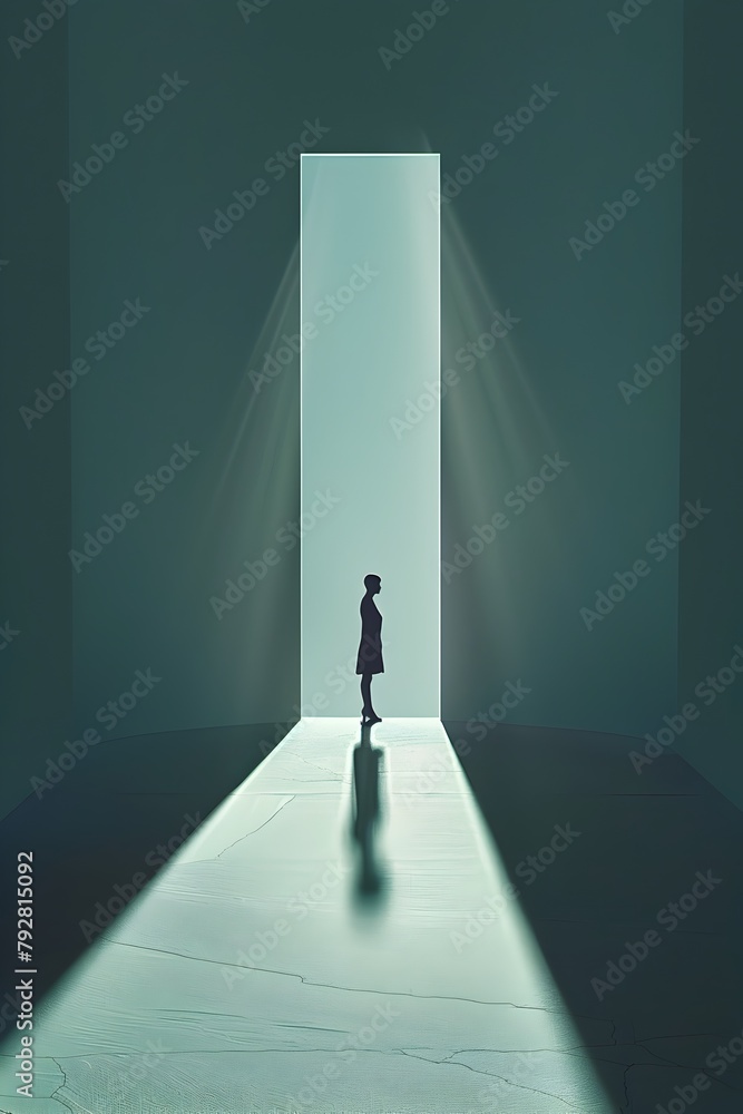 Poised at the Threshold A Solitary Figure Contemplates the Boundless Possibilities Beyond