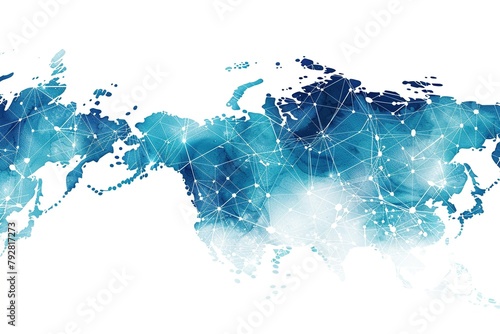 Digital map of world map, concept of global network and connectivity symbolizing making the right choice