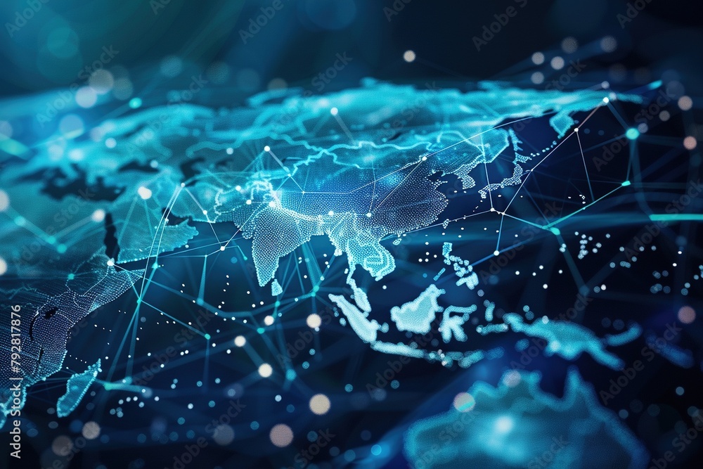 Global Network Choice: Digital World Map Illustration global network and connectivity symbolizing making the right choice Global Network Choice: Digital World Map Illustration global network and connectivity symbolizing making the right choice