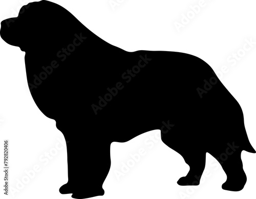 Great Pyrenees Dog Silhouette Graphic Design with Transparent Background