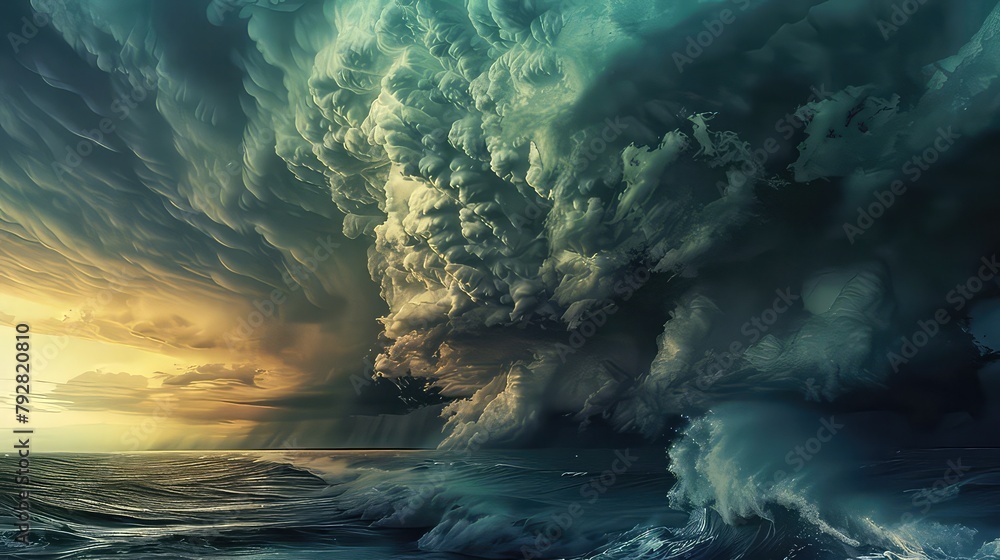 A storm cloud looming on the horizon, symbolizing the brewing tempest of inner turmoil.