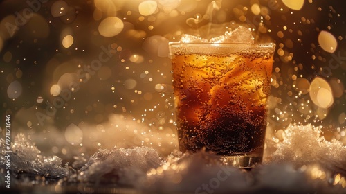 "Iced Americano: Cool Minimalism in a Cup"