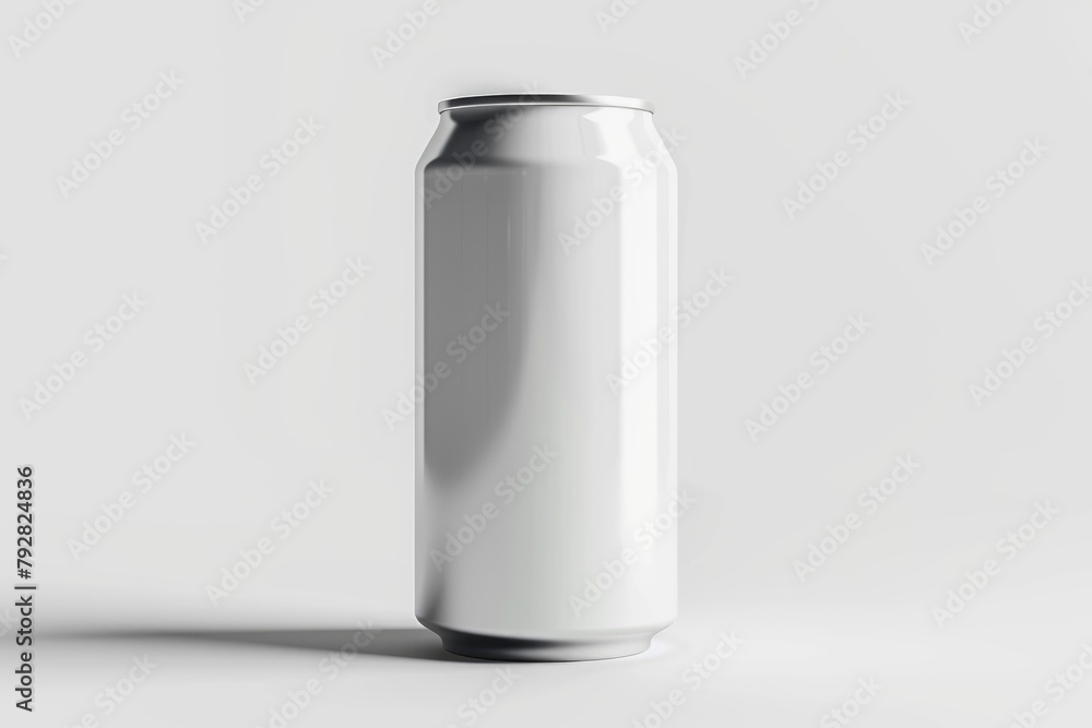 Blank Aluminum Soda Can on White Background for Brand Mockup Blank Aluminum Soda Can on White Background for Brand Mockup