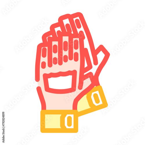 gloves paintball game color icon vector. gloves paintball game sign. isolated symbol illustration