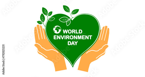 world environment day and the green world of environmentally friendly cities Help save the world concept The concept of protecting the world's environment Vector illustration