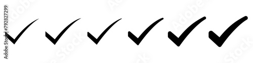 Check mark icon vector set. Approval check icon isolated. Check mark vector icon. Check Mark Illustration. Correct vote choice. Vector EPS 10