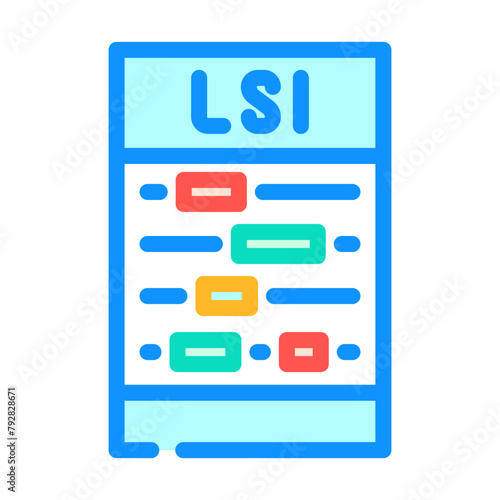 latent semantic indexing lsi seo color icon vector. latent semantic indexing lsi seo sign. isolated symbol illustration