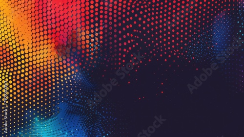 Thermography Heat Map Background. Colorful Temperature Gradient with Red, Blue, and Yellow Dots