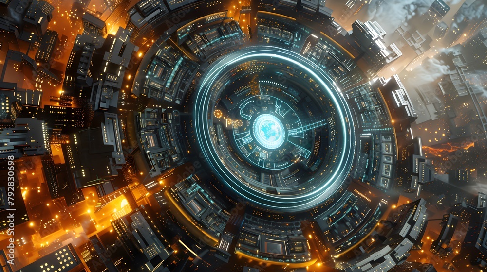 circular technology background circular technology background