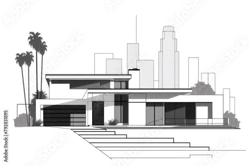  Line Art Illustration of Real Estate and Buildings for Businesses and Homeowners