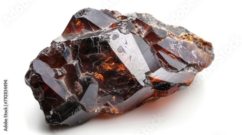 Sphalerite Ore from Trepca Mine, Kosovo - High Quality Mineral Rock Specimen Isolated on White Background