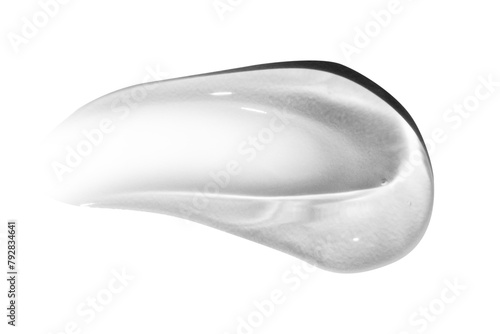 smear of transparent cosmetic gel. On an empty background. PNG photo