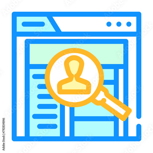contextual inquiry ux ui design color icon vector. contextual inquiry ux ui design sign. isolated symbol illustration