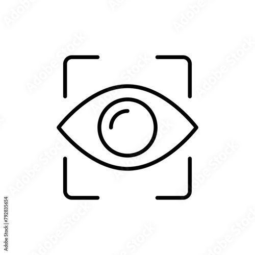 Surveillance outline icons, minimalist vector illustration ,simple transparent graphic element .Isolated on white background