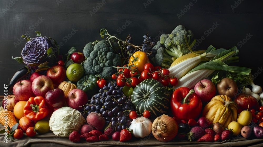A table topped with lots of different types of fruits and vegetables