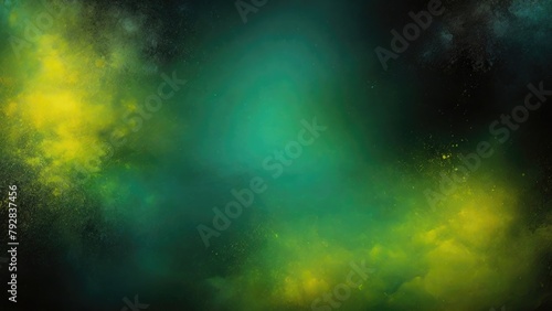 Green Teal yellow black grey, grainy noise grungy a rough abstract background