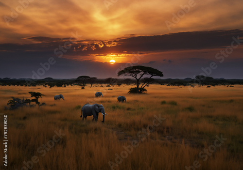 Wildebeests embark on epic migrations across the Serengeti.