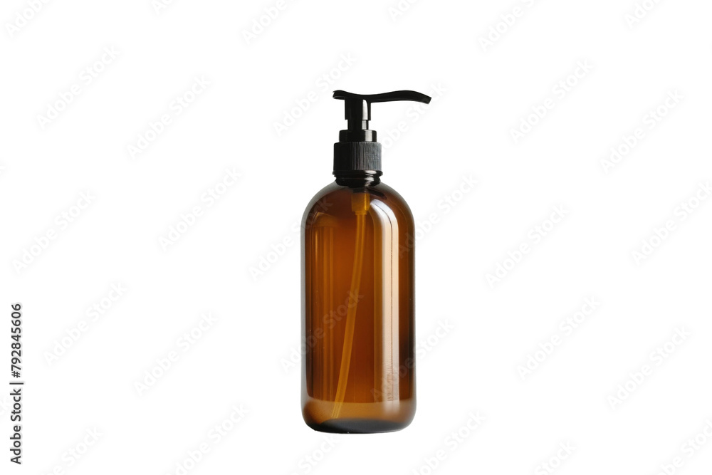 Pump Dispenser Facial Cleanser Bottle On Transparent Background