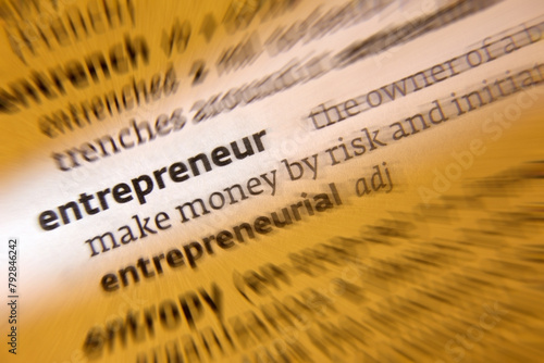 Business - Entrepreneur, a person who sets up a business or businesses, taking on financial risks in the hope of profit