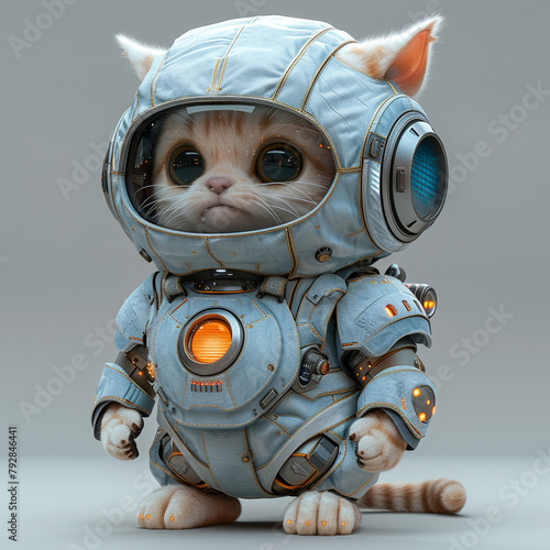 Cat robot with background (ID: 792846441)