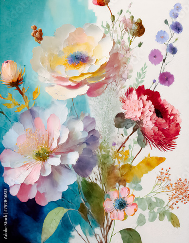 watercolor floral background