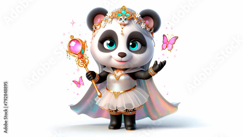 Cute little panda princess